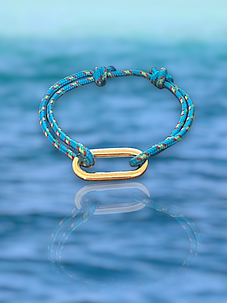 Bracelet Garcette "Moussaillon" Anneau Marin