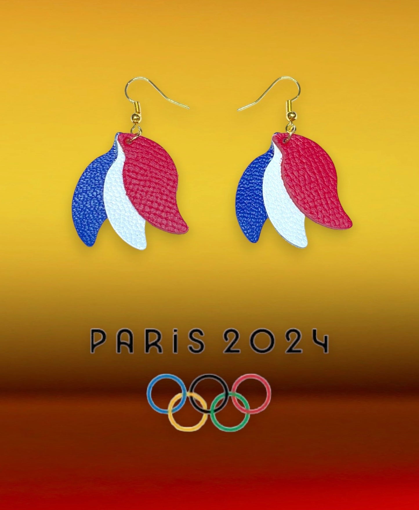 Boucles d'oreilles - JO 2024 Feuilles