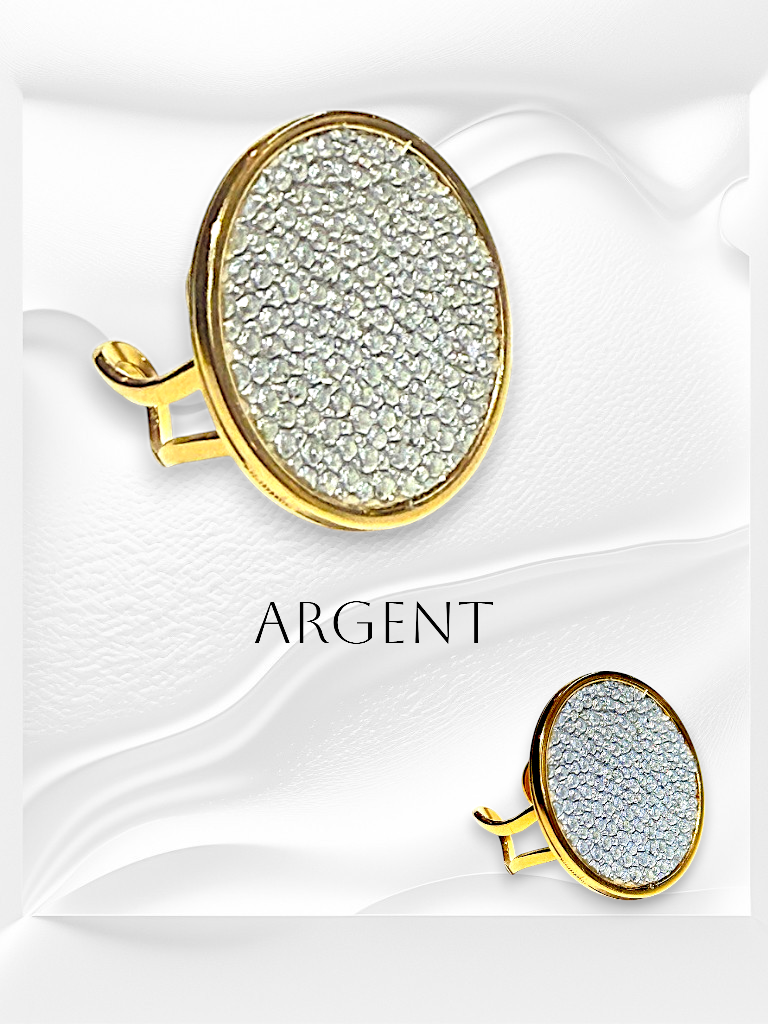 Bague ronde en cuir de Galuchat "MIMI 28"