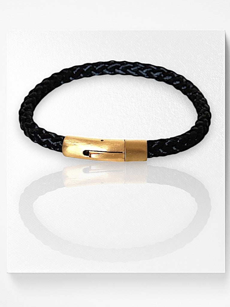 Bracelet Marin "Capitaine Or" Noir