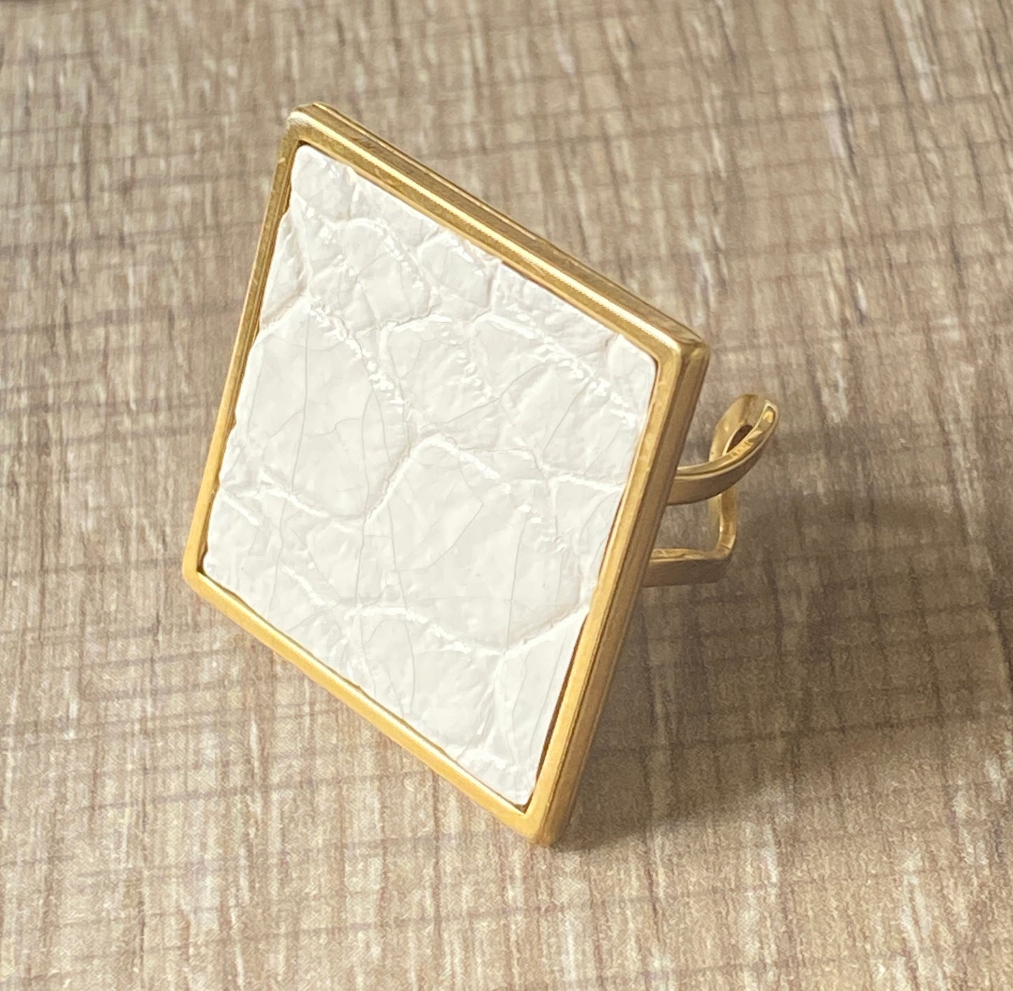 Bague - WHITE CROCO
