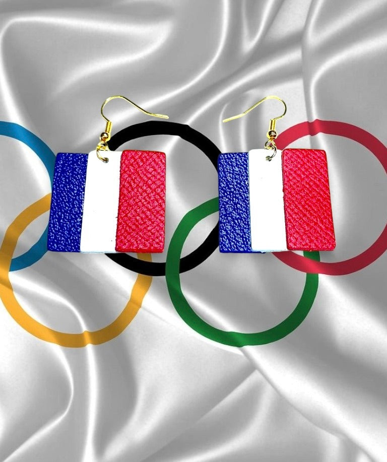 Boucles d'oreilles - JO 2024 Drapeau