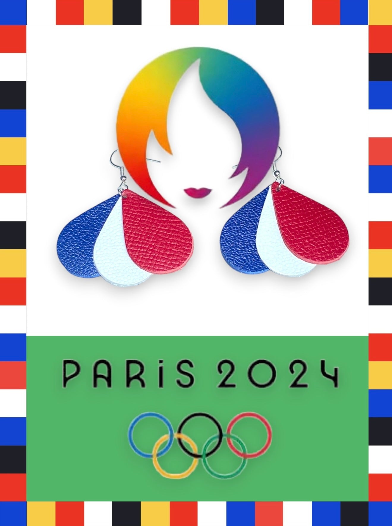 Boucles d'oreilles - JO 2024 Gouttes