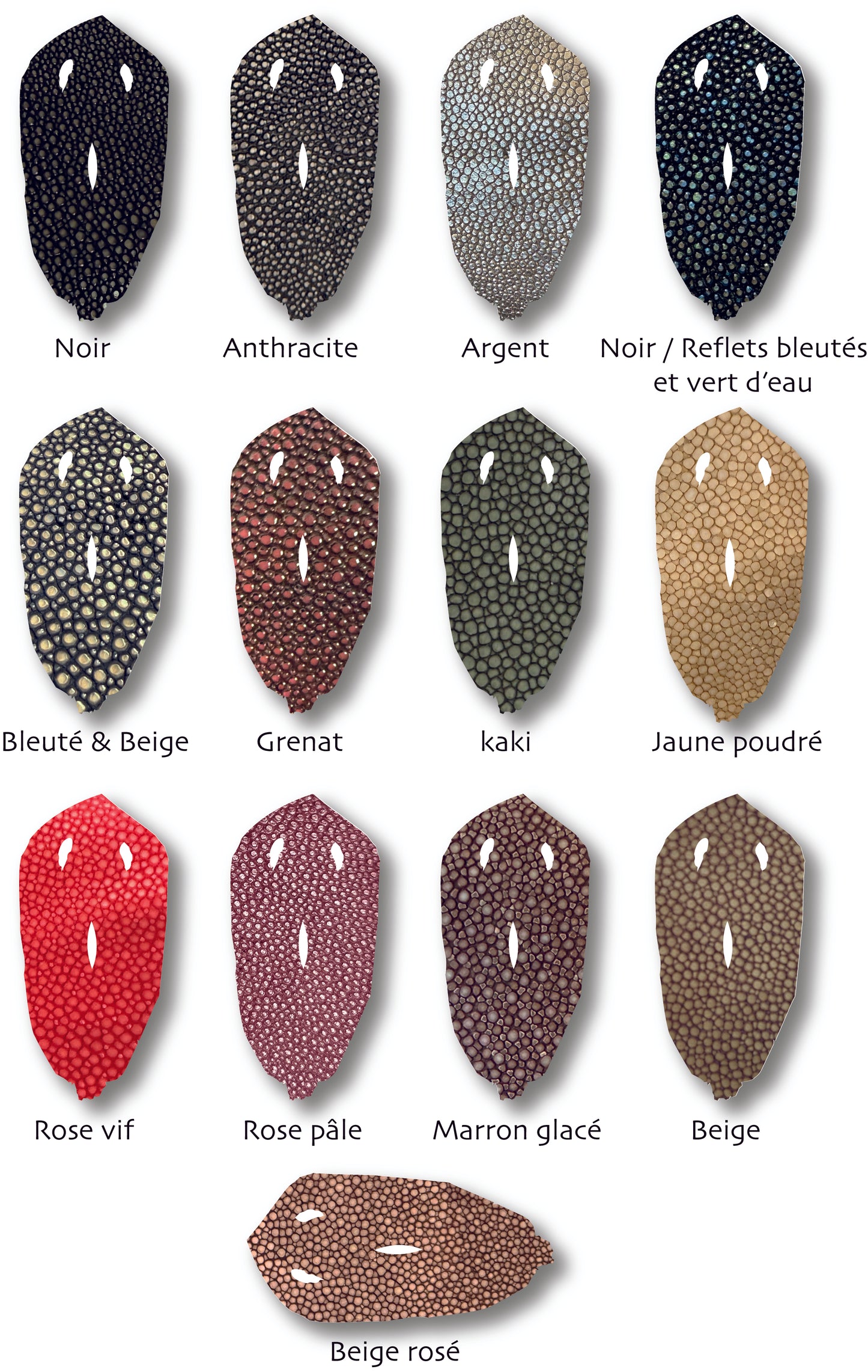 Pendentif en cuir de Galuchat "CHARME"