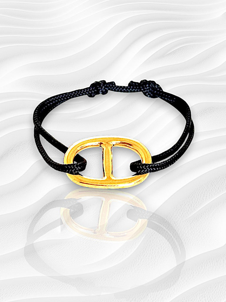 Bracelet Garcette "Bord de Mer Blue" Maille Marine GM