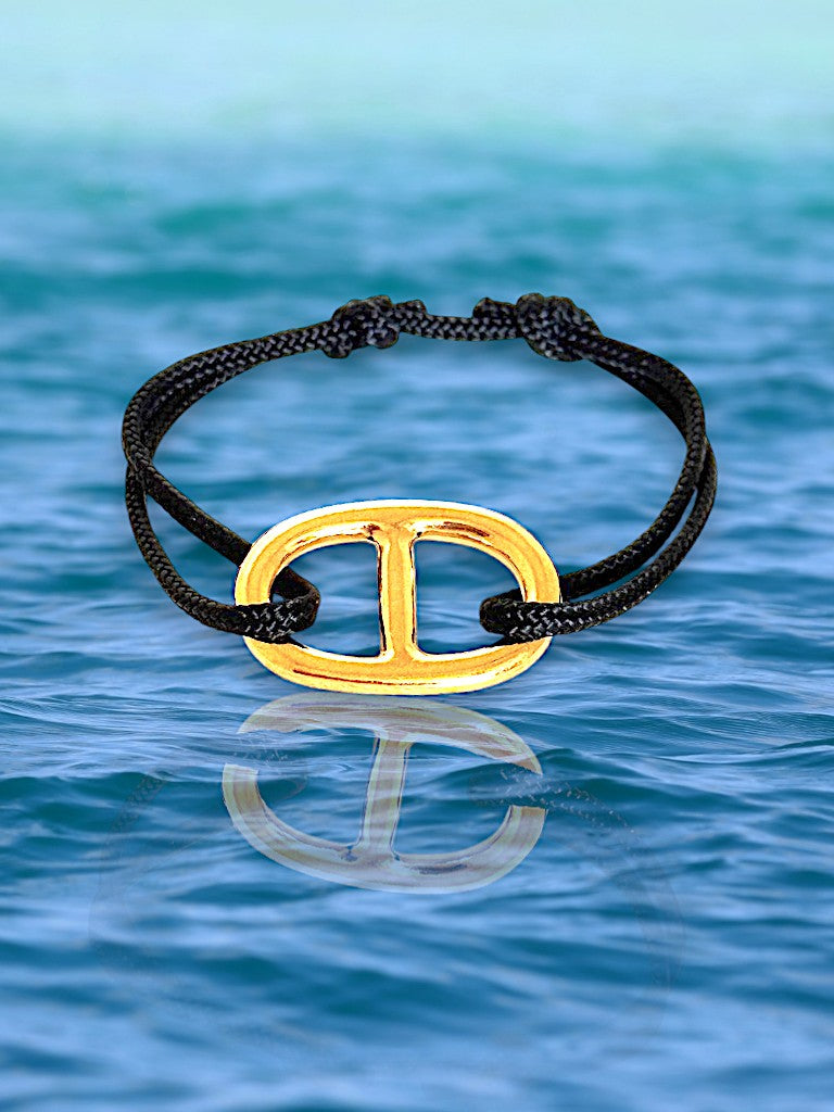 Bracelet Garcette "Bord de Mer Blue" Maille Marine GM