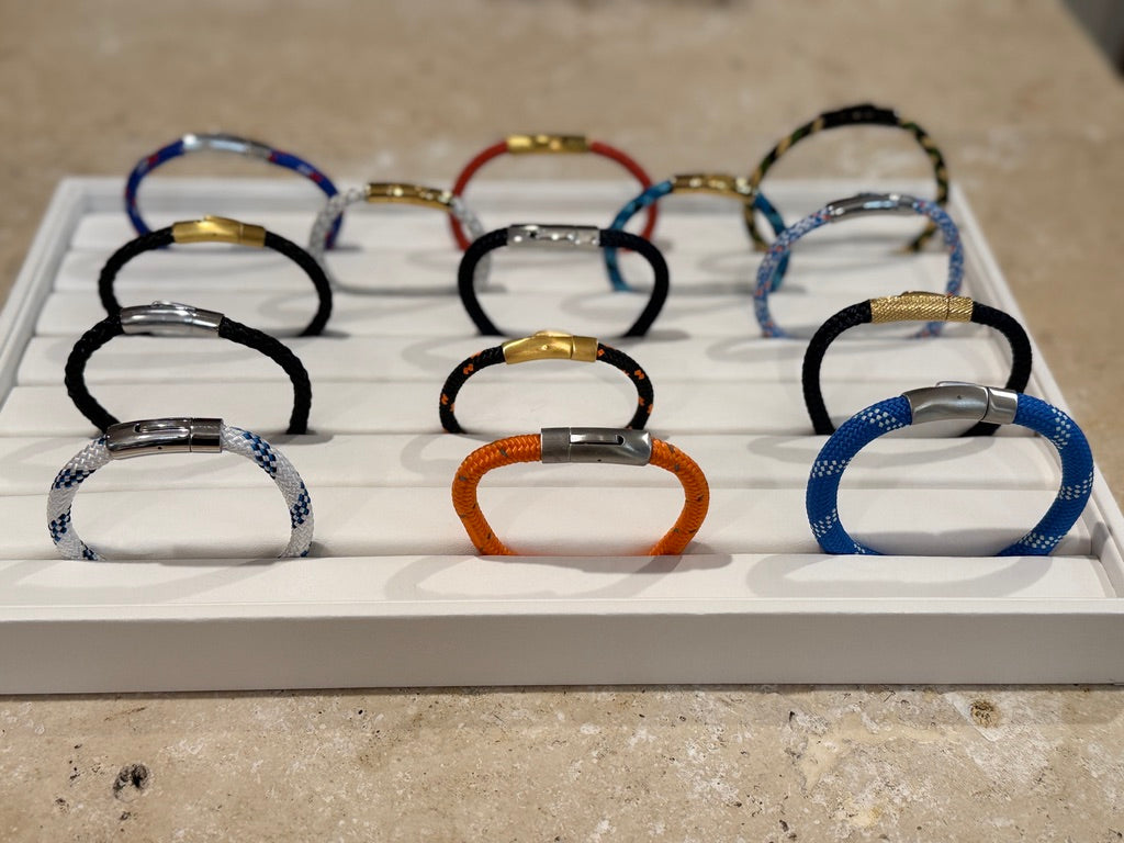 Bracelet Marin "Capitaine Argent" Orange