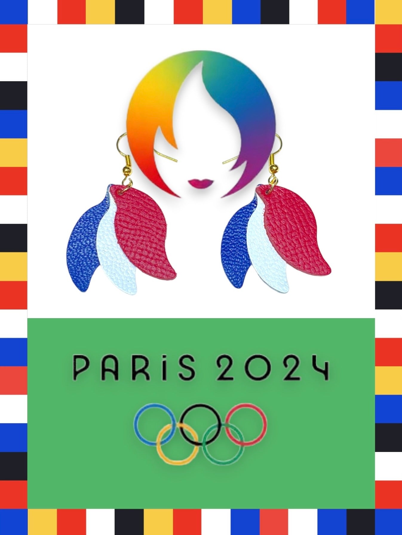 Boucles d'oreilles - JO 2024 Feuilles