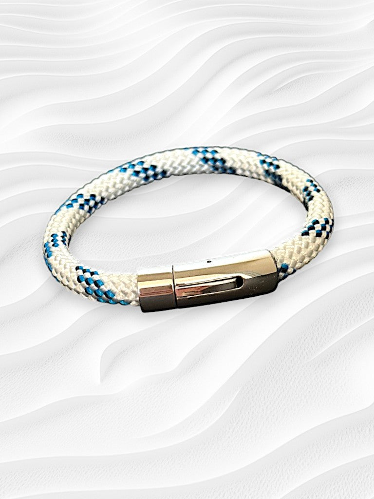 Bracelet Marin "Capitaine Argent" Blanc Marine
