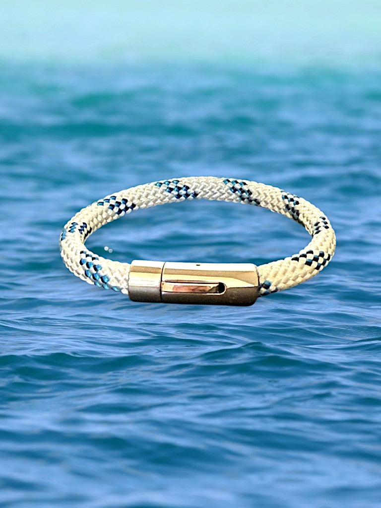 Bracelet Marin "Capitaine Argent" Blanc Marine