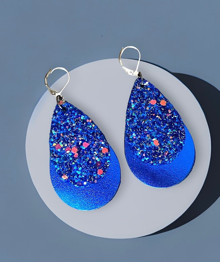 Boucles d’oreilles - DISCO Bleu